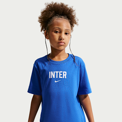 Inter Milan Older Kids' Nike Football T-Shirt. Nike LU